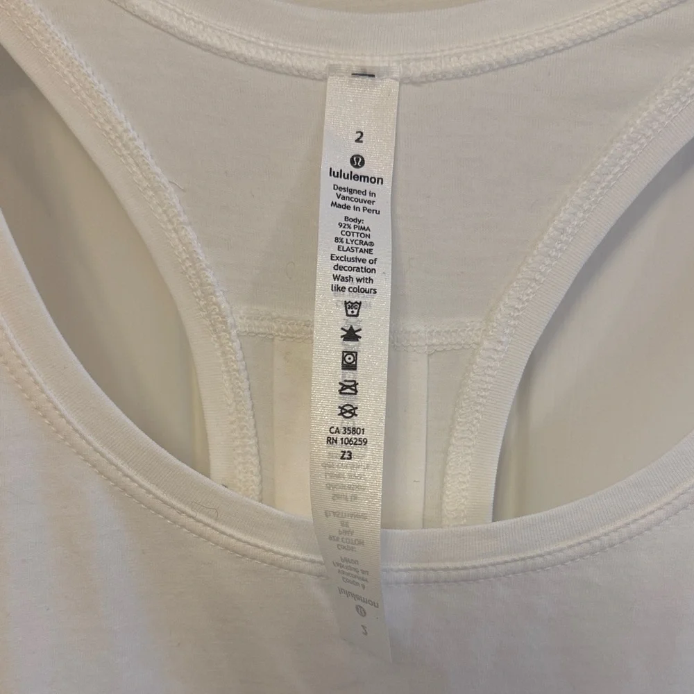 lululemon athletica White Love Tank Top *Pleated - Picture 2 of 4